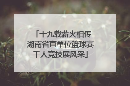十九载薪火相传 湖南省直单位篮球赛千人竞技展风采