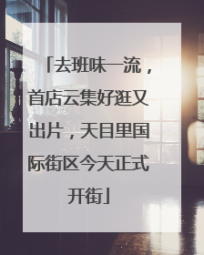 去班味一流，首店云集好逛又出片，天目里国际街区今天正式开街