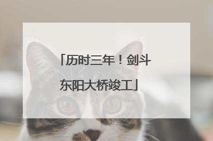 历时三年！剑斗东阳大桥竣工