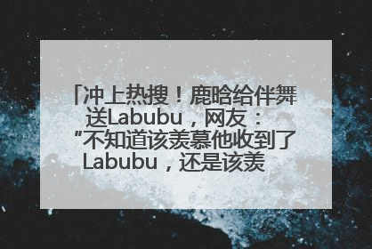 冲上热搜！鹿晗给伴舞送Labubu，网友：“不知道该羡慕他收到了Labubu，还是该羡慕鹿晗送他礼物”