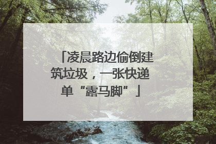 凌晨路边偷倒建筑垃圾，一张快递单“露马脚”