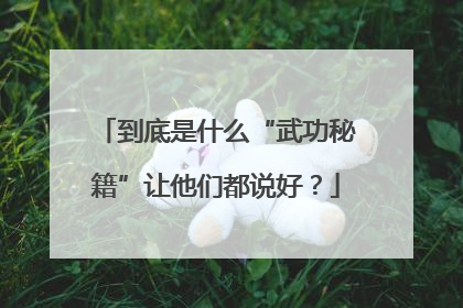 到底是什么“武功秘籍”让他们都说好？