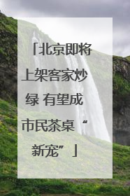 北京即将上架客家炒绿 有望成市民茶桌“新宠”