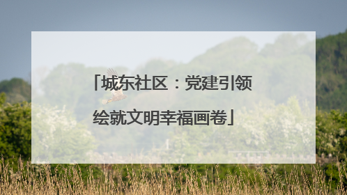 城东社区：党建引领绘就文明幸福画卷