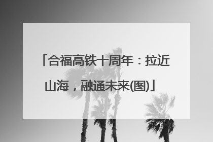 合福高铁十周年：拉近山海，融通未来(图)