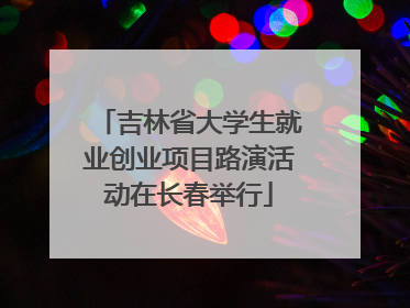 吉林省大学生就业创业项目路演活动在长春举行