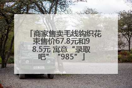 商家售卖毛线钩织花束售价67.8元和98.5元 寓意“录取吧”“985”