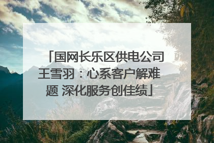 国网长乐区供电公司王雪羽：心系客户解难题 深化服务创佳绩