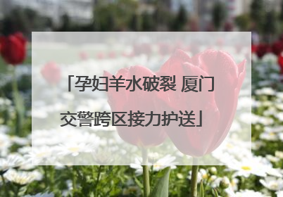 孕妇羊水破裂 厦门交警跨区接力护送