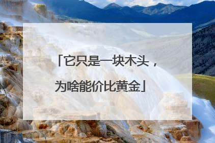 它只是一块木头，为啥能价比黄金