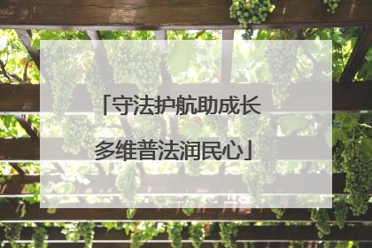 守法护航助成长 多维普法润民心