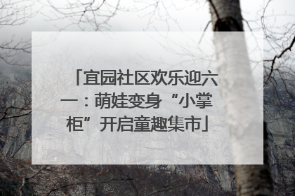 宜园社区欢乐迎六一：萌娃变身“小掌柜”开启童趣集市