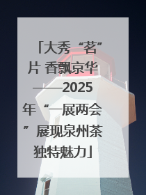大秀“茗”片 香飘京华——2025年“一展两会”展现泉州茶独特魅力