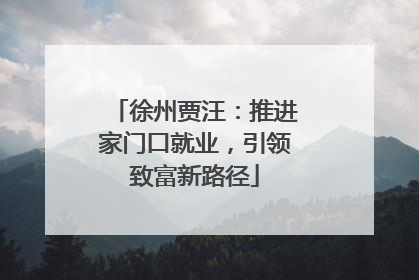 徐州贾汪：推进家门口就业，引领致富新路径