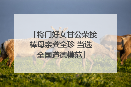 将门好女甘公荣接棒母亲龚全珍 当选全国道德模范