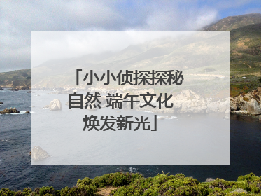 小小侦探探秘自然 端午文化焕发新光