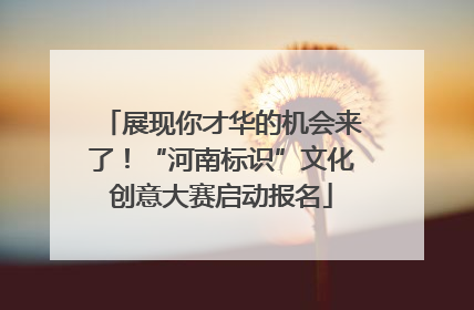 展现你才华的机会来了！“河南标识”文化创意大赛启动报名