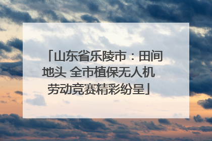 山东省乐陵市：田间地头 全市植保无人机劳动竞赛精彩纷呈