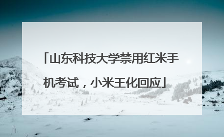 山东科技大学禁用红米手机考试，小米王化回应