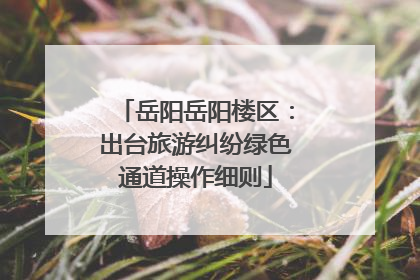 岳阳岳阳楼区：出台旅游纠纷绿色通道操作细则