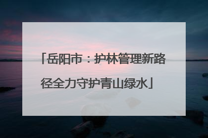 岳阳市：护林管理新路径全力守护青山绿水