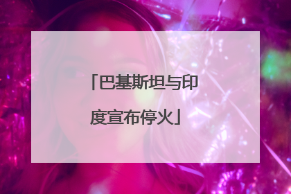 巴基斯坦与印度宣布停火