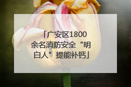 广安区1800余名消防安全“明白人”提能补钙