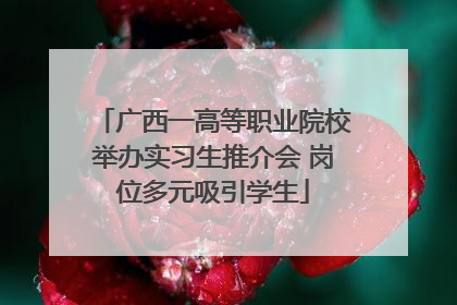 广西一高等职业院校举办实习生推介会 岗位多元吸引学生
