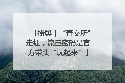 捞舆｜“青交所”走红，流量密码是官方带头“玩起来”