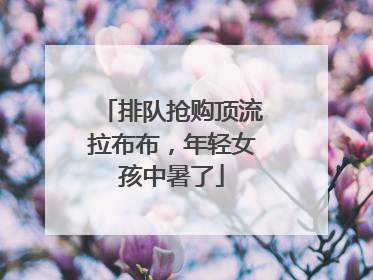 排队抢购顶流拉布布，年轻女孩中暑了