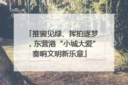 推窗见绿、挥拍逐梦，东营港“小城大爱”奏响文明新乐章