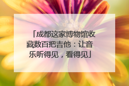成都这家博物馆收藏数百把吉他：让音乐听得见，看得见