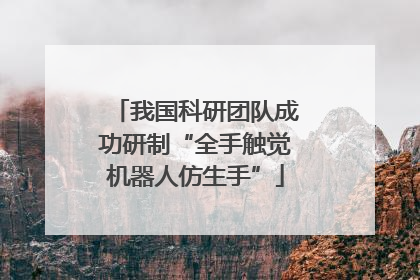 我国科研团队成功研制“全手触觉机器人仿生手”
