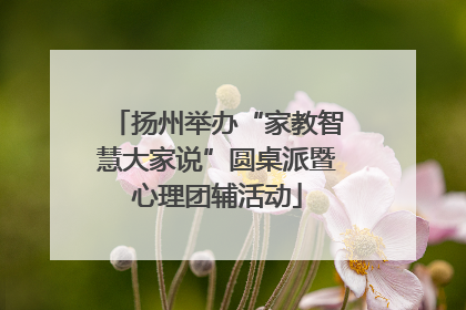 扬州举办“家教智慧大家说”圆桌派暨心理团辅活动