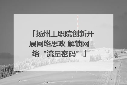 扬州工职院创新开展网络思政 解锁网络“流量密码”
