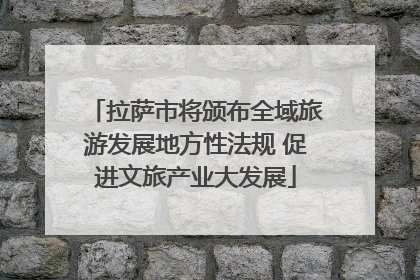 拉萨市将颁布全域旅游发展地方性法规 促进文旅产业大发展