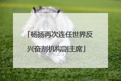 杨扬再次连任世界反兴奋剂机构副主席