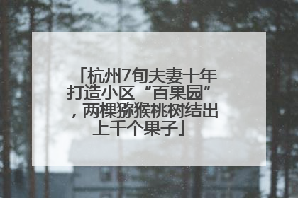 杭州7旬夫妻十年打造小区“百果园”，两棵猕猴桃树结出上千个果子