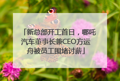 新总部开工首日，哪吒汽车董事长兼CEO方运舟被员工围堵讨薪