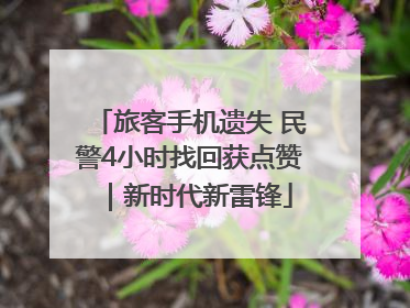 旅客手机遗失 民警4小时找回获点赞｜新时代新雷锋
