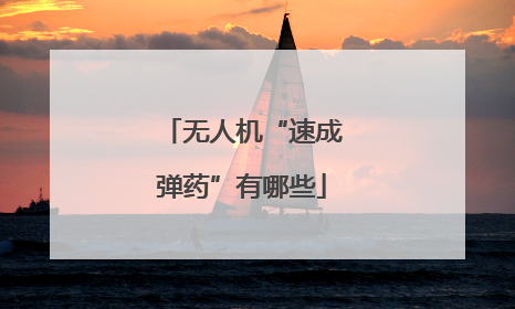 无人机“速成弹药”有哪些