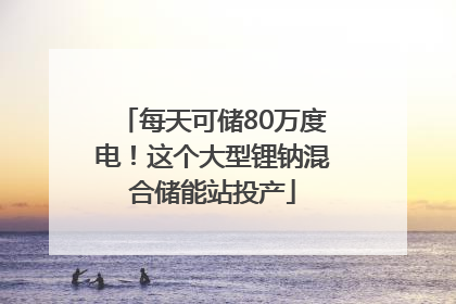 每天可储80万度电！这个大型锂钠混合储能站投产
