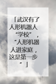 武汉有了人形机器人“学校”，“人形机器人进家庭，这是第一步”