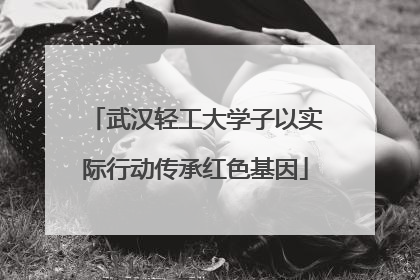 武汉轻工大学子以实际行动传承红色基因