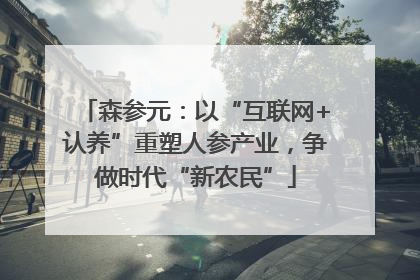 森参元：以“互联网+认养”重塑人参产业，争做时代“新农民”