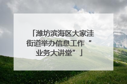 潍坊滨海区大家洼街道举办信息工作“业务大讲堂”