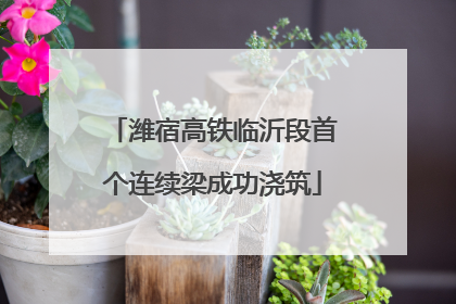 潍宿高铁临沂段首个连续梁成功浇筑