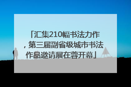 汇集210幅书法力作，第三届副省级城市书法作品邀请展在蓉开幕