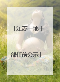 江苏一地干部任前公示
