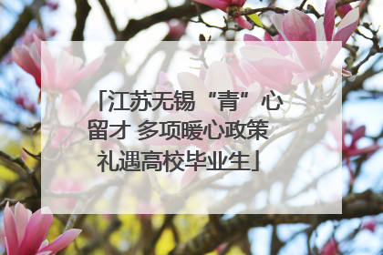 江苏无锡“青”心留才 多项暖心政策礼遇高校毕业生